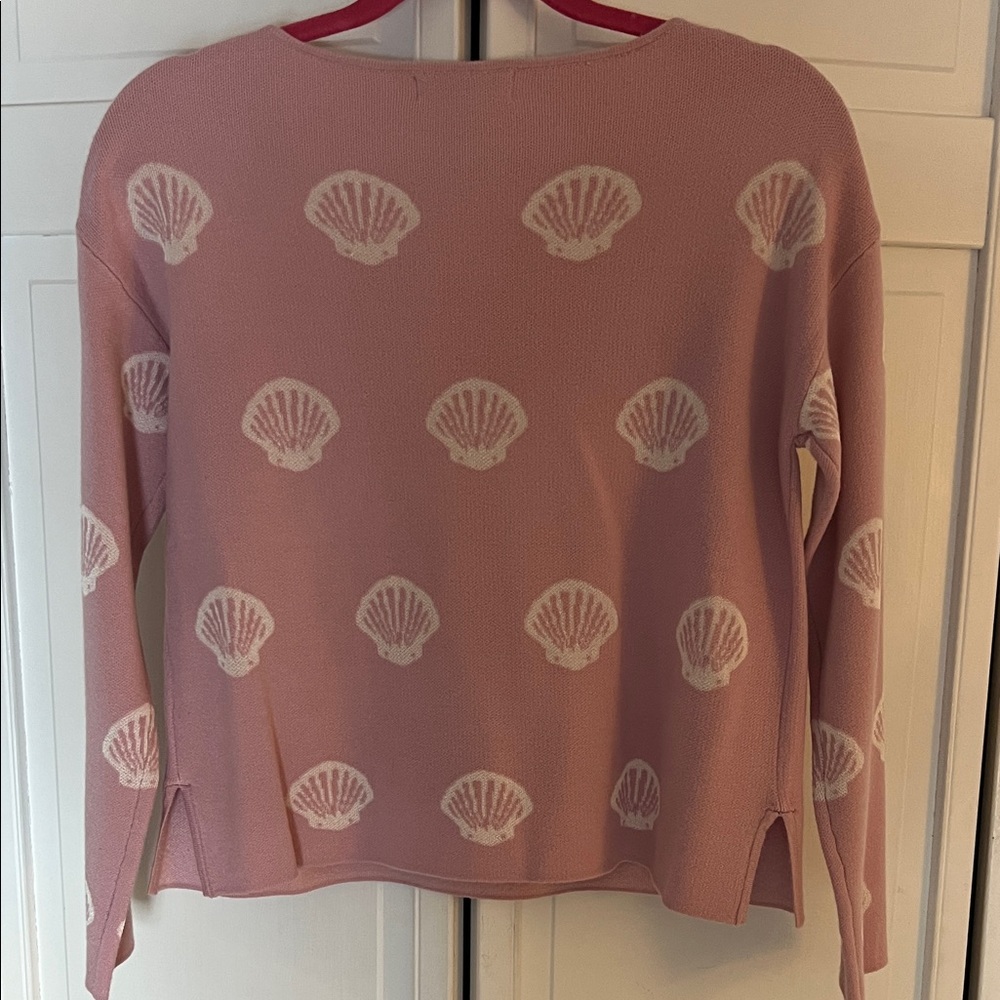 Philosophy Pink Shell Pattern Sweater - image 3
